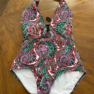 Liz Claiborne Multicolor Paisley Kids Swim One Piece
